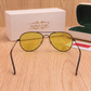 Sunglasses For Men With Yellow Candy Glass & Black Frame 3026 Aviator Sunglass By Sunglasses Deal