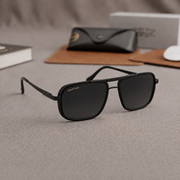 Sunglasses For Men With Black Glass & Black Frame 4413 Square Sunglass By Sunglasses Deal