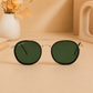 Sunglasses For Men With Green Glass & Golden Frame 4612 Panto Round Sunglass By Sunglasses Deal