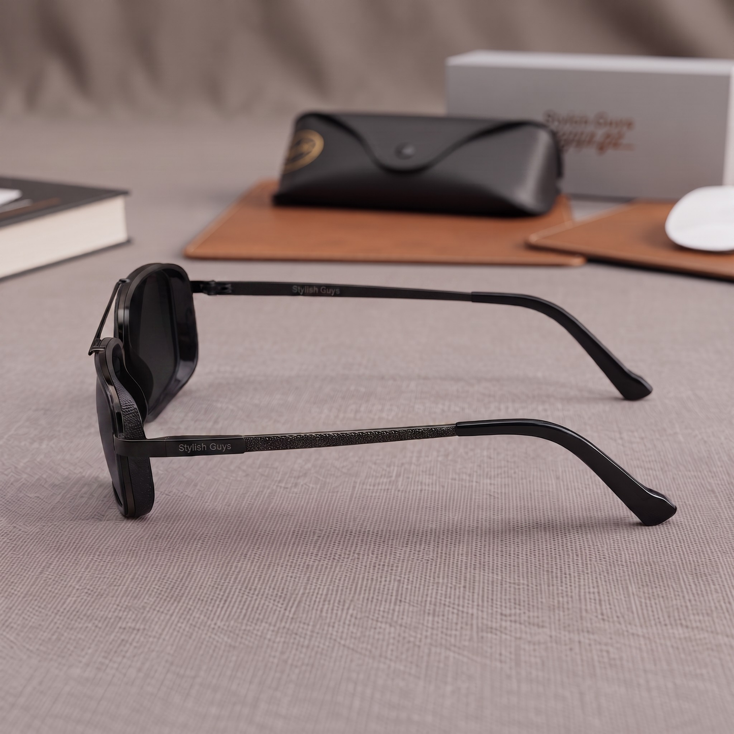 Sunglasses For Men With Black Glass & Black Frame 4413 Square Sunglass By Sunglasses Deal