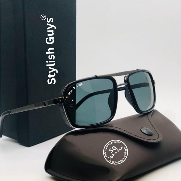Top Trendy Hot New Stylish Attractive Black & Black 4413 Evergreen UV Protected Sunglasses For King's Men & Women