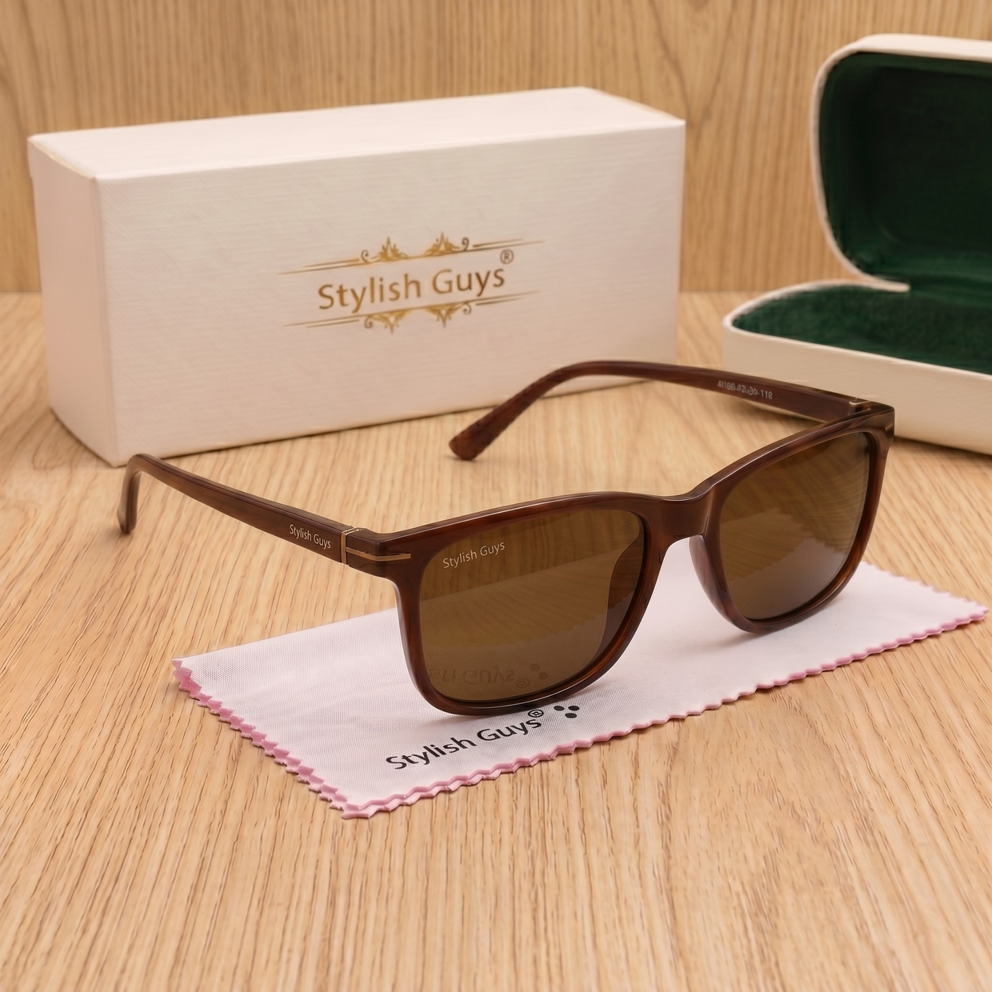 Sunglasses For Men With Brown Glass & Brown Frame 4708 Square Sunglass By Sunglasses Deal