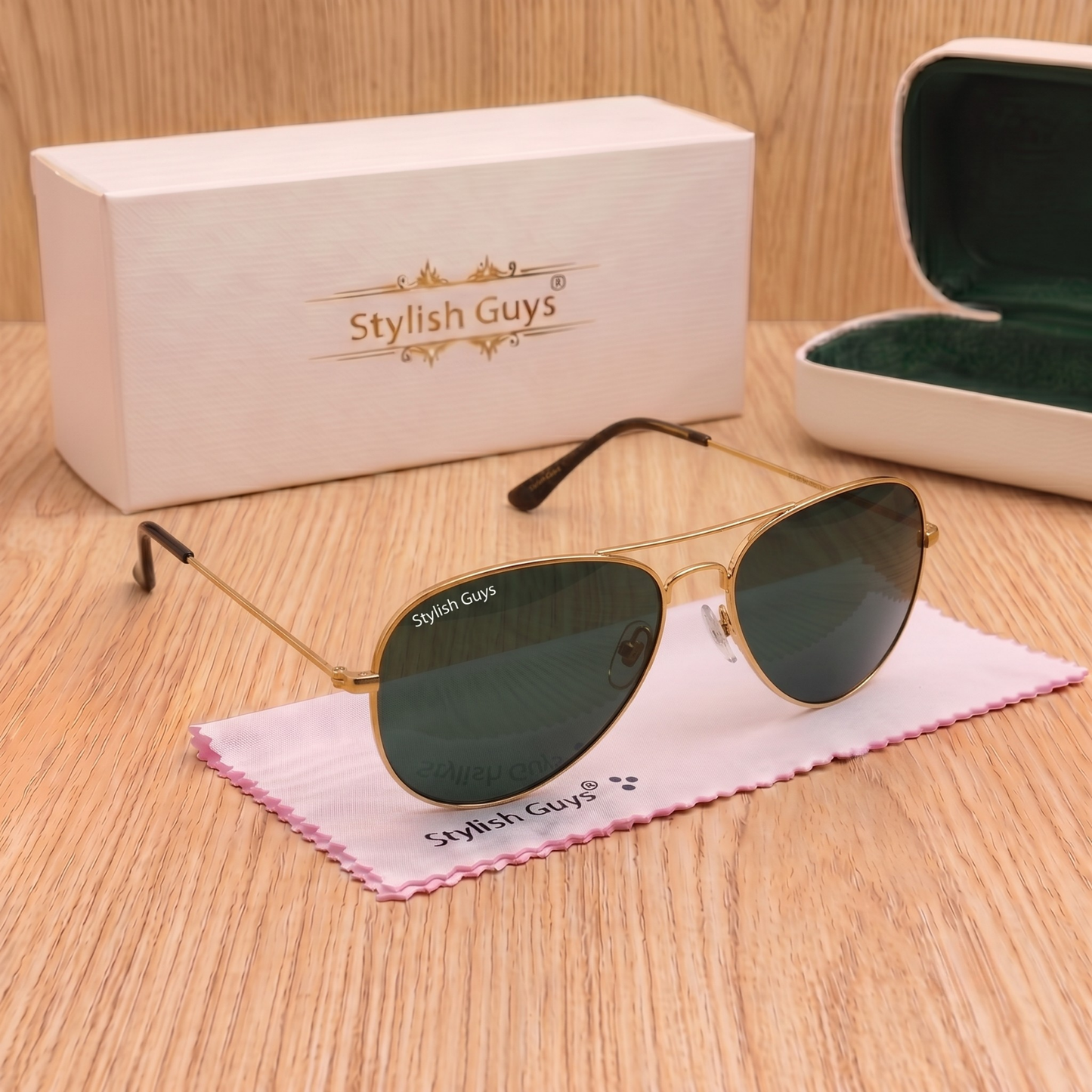 Sunglasses For Men With Black Glass & Golden Frame 3026 Aviator Sunglass By Sunglasses Deal