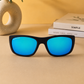 Sunglasses For Men With Aqua Blue Mercury Glass & Black Frame 2053 Sport Sunglass By Sunglasses Deal