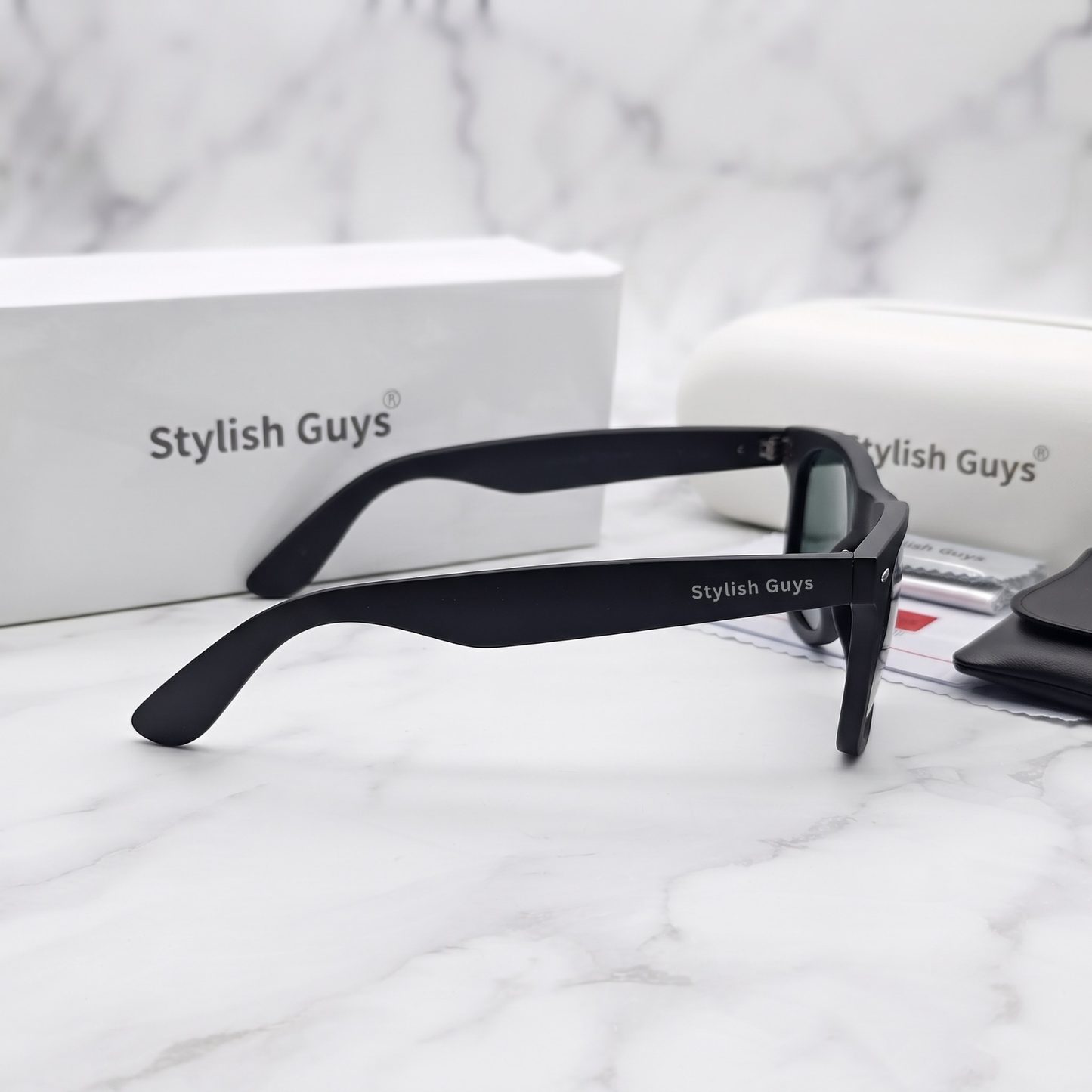 Sunglasses For Men With Aqua Blue Mercury Glass & Black Frame 2140 Wayfarer Sunglass By Sunglasses Deal