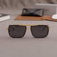 Sunglasses For Men With Black Glass & Golden Frame 4413 Square Sunglass By Sunglasses Deal