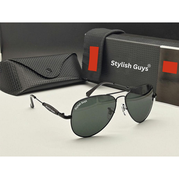 Top Trendy Hot New Stylish Attractive Black & Black 3517 Evergreen UV Protected Sunglasses For King's Men & Women