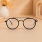 Sunglasses For Men With Clear Glass & Black Frame 4612 Panto Round Sunglass By Sunglasses Deal