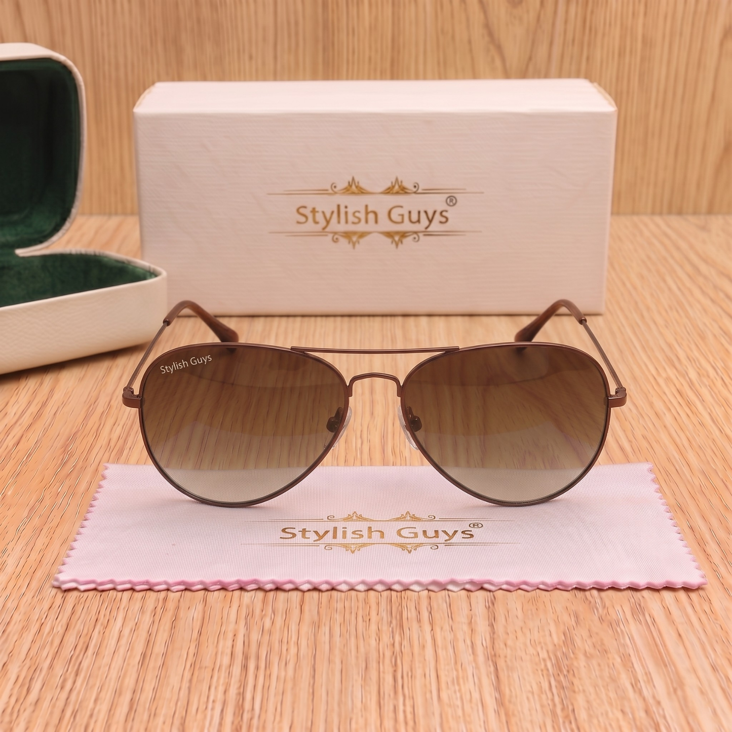 Sunglasses For Men With Brown Shade Glass & Brown Frame 3026 Aviator Sunglass By Sunglasses Deal