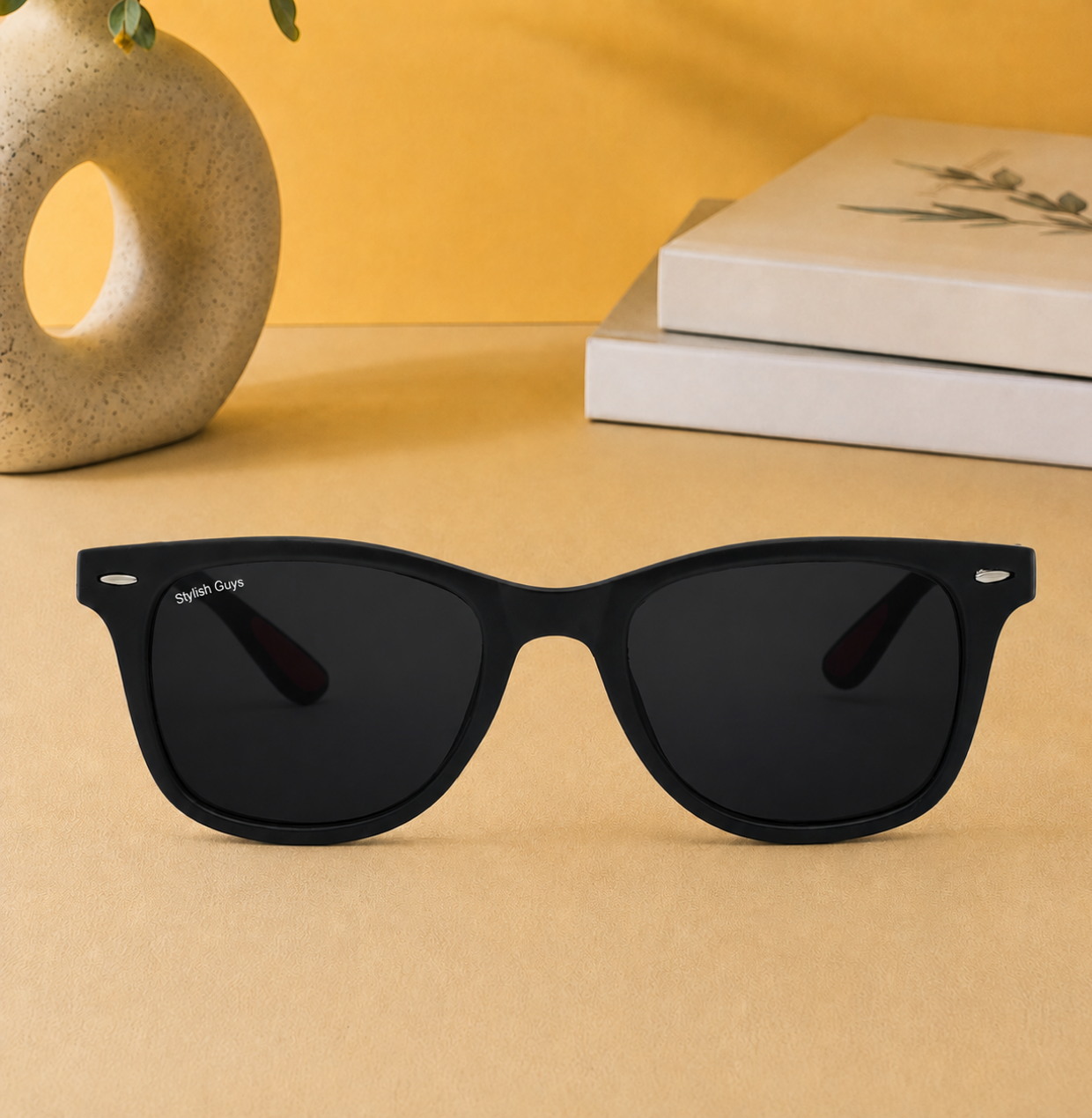 Sunglasses For Men With Black Glass & Black Frame 4195 Square Sunglass By Sunglasses Deal