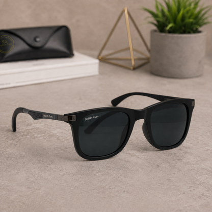 Sunglasses For Men With Black Glass & Black Frame 4287 Square Sunglass By Sunglasses Deal