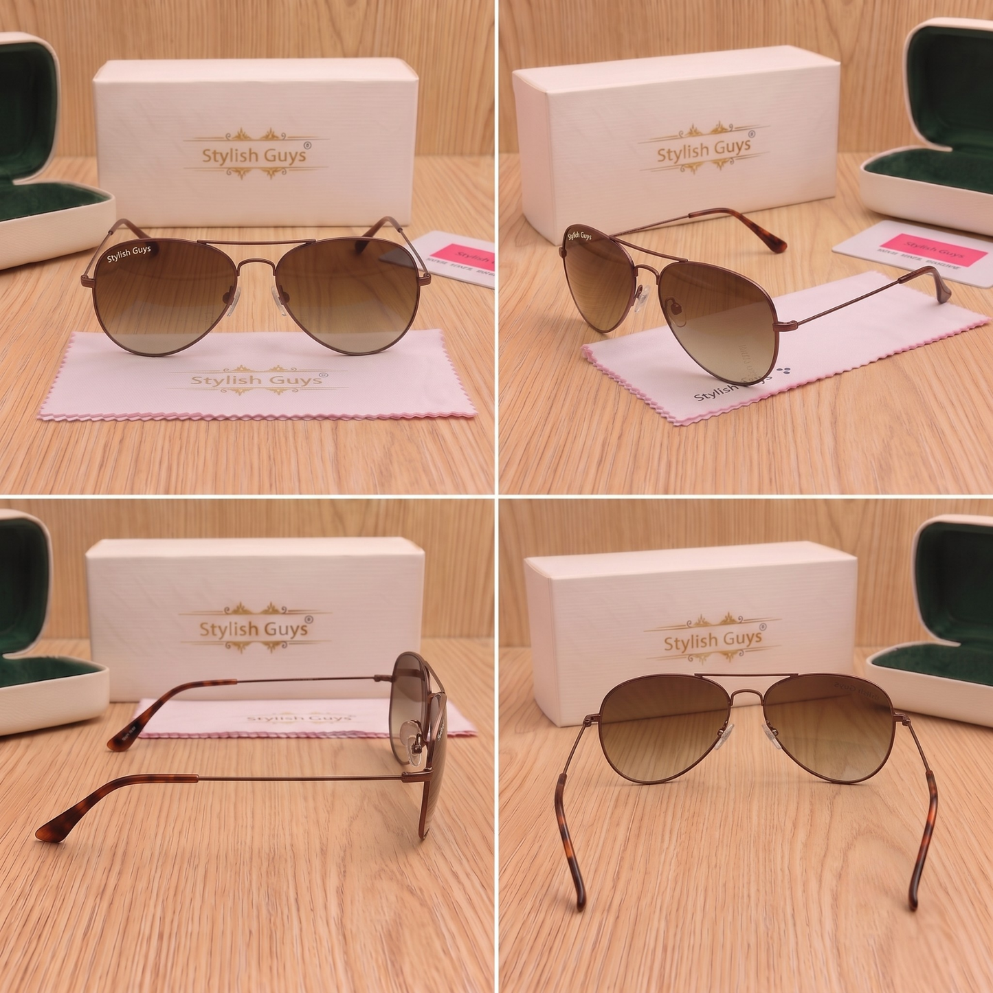 Sunglasses For Men With Brown Shade Glass & Brown Frame 3026 Aviator Sunglass By Sunglasses Deal