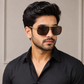 Sunglasses For Men With Brown Glass & Golden Frame 4413 Square Sunglass By Sunglasses Deal