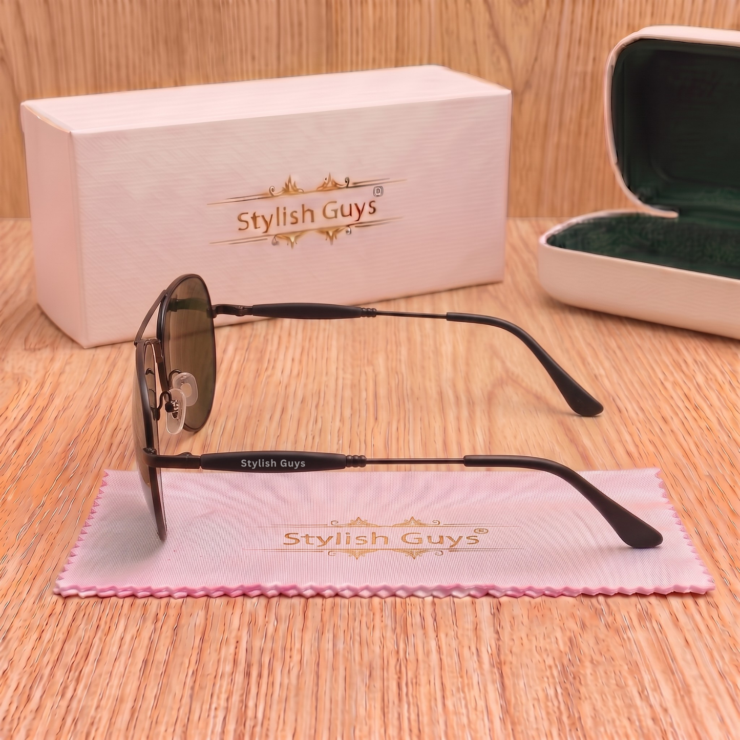 Sunglasses For Men With Black Glass & Black Frame 3517 Aviator Oval Sunglass By Sunglasses Deal