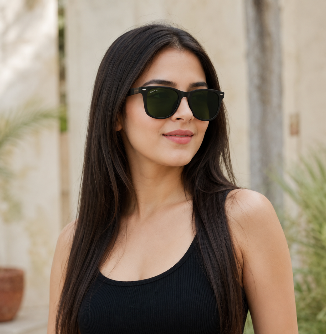 Sunglasses For Men With Black Glass & Black Frame 4195 Square Sunglass By Sunglasses Deal