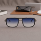Sunglasses For Men With Blue Shade Glass & Black Frame 4413 Square Sunglass By Sunglasses Deal