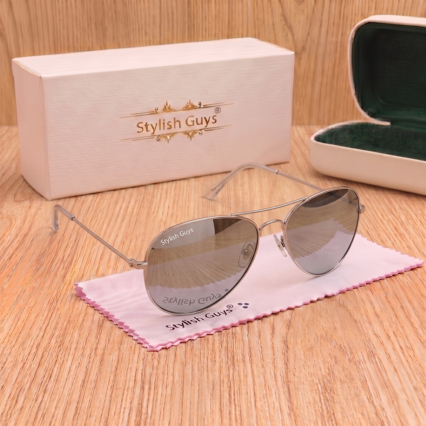 Sunglasses For Men With Silver Mercury Glass & Silver Frame 3026 Aviator Sunglass By Sunglasses Deal