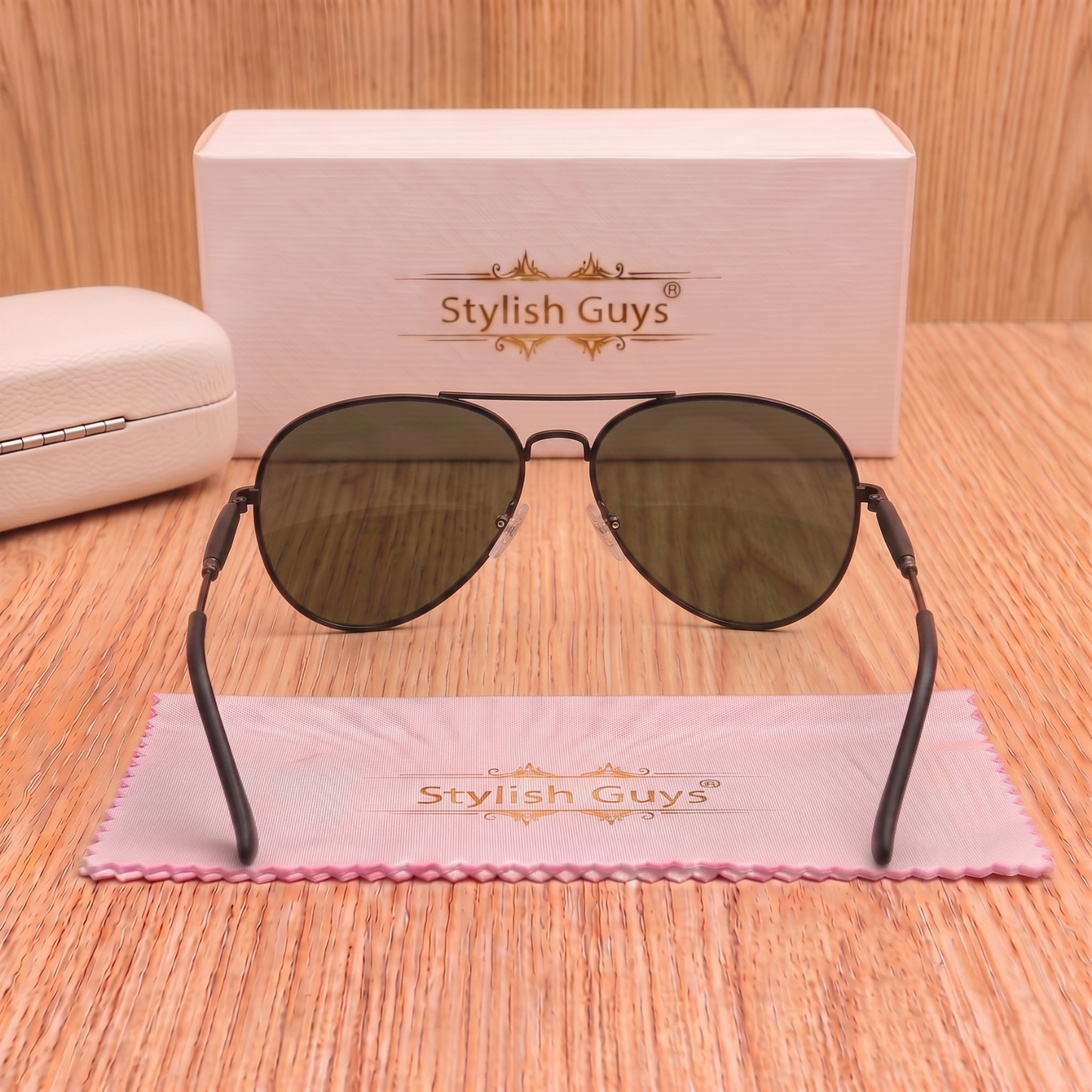 Sunglasses For Men With Black Glass & Black Frame 3517 Aviator Oval Sunglass By Sunglasses Deal