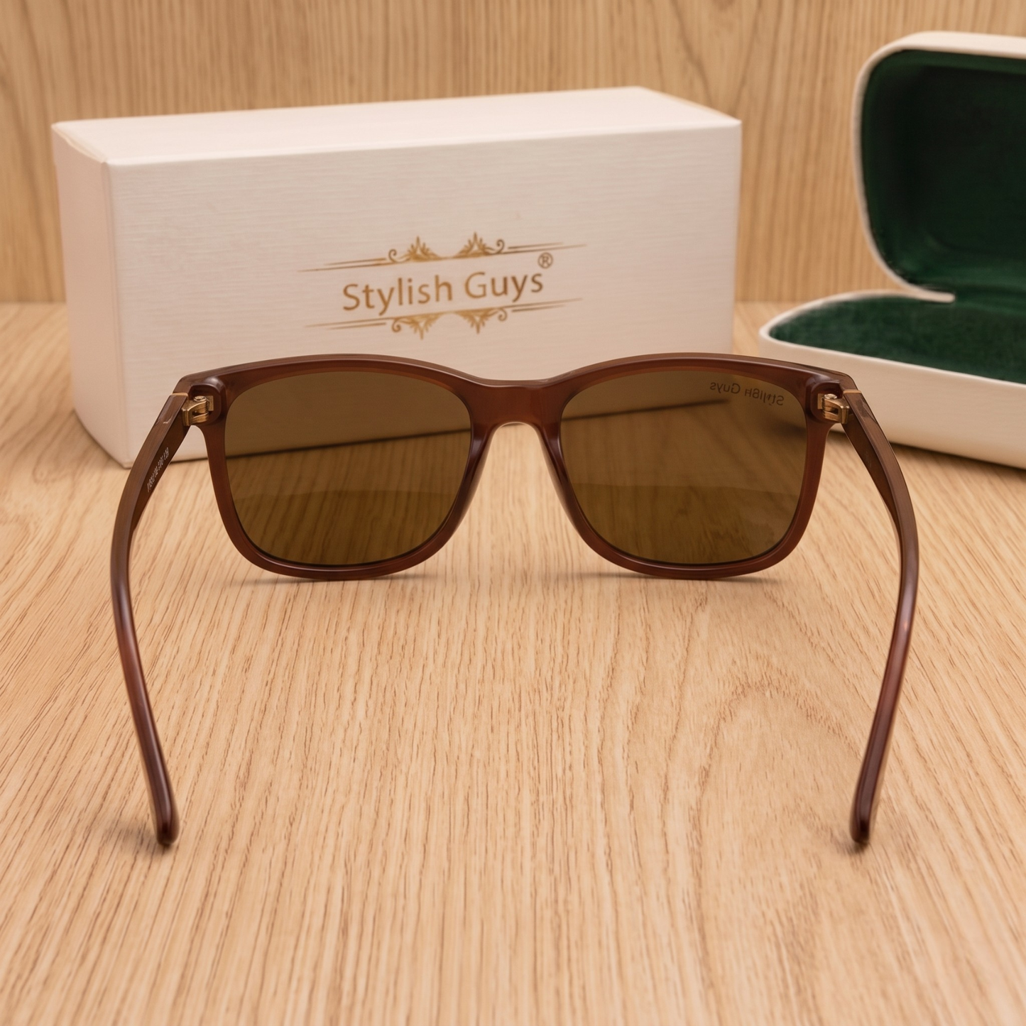 Sunglasses For Men With Brown Glass & Brown Frame 4708 Square Sunglass By Sunglasses Deal