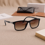 Sunglasses For Men With Brown Shade Glass & Black Frame 4228 Square Sunglass By Sunglasses Deal