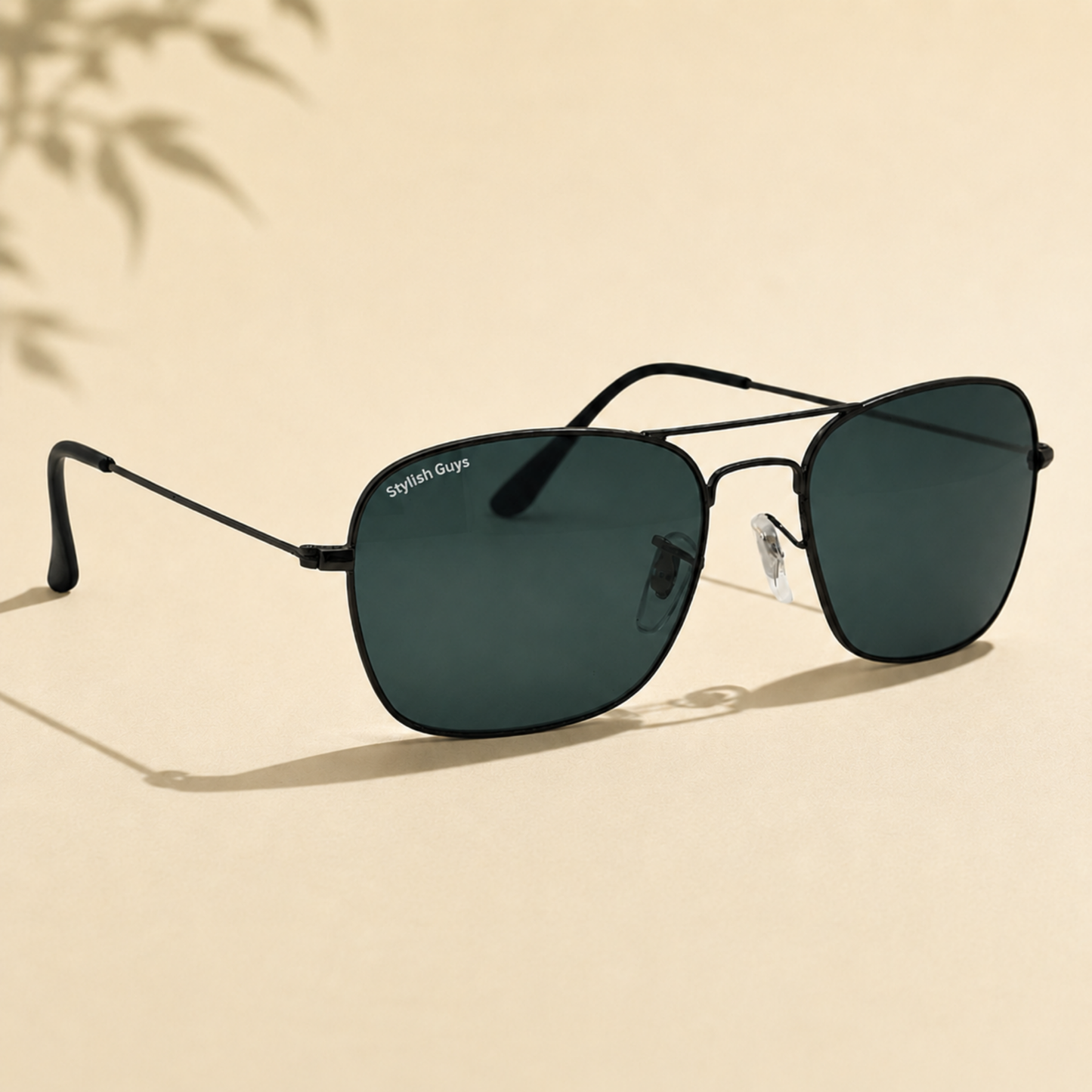 Sunglasses For Men With Black Glass & Black Frame 3136 Square Sunglass By Sunglasses Deal