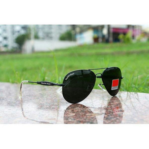 Top Trendy Hot New Stylish Attractive Black & Black 3517 Evergreen UV Protected Sunglasses For King's Men & Women