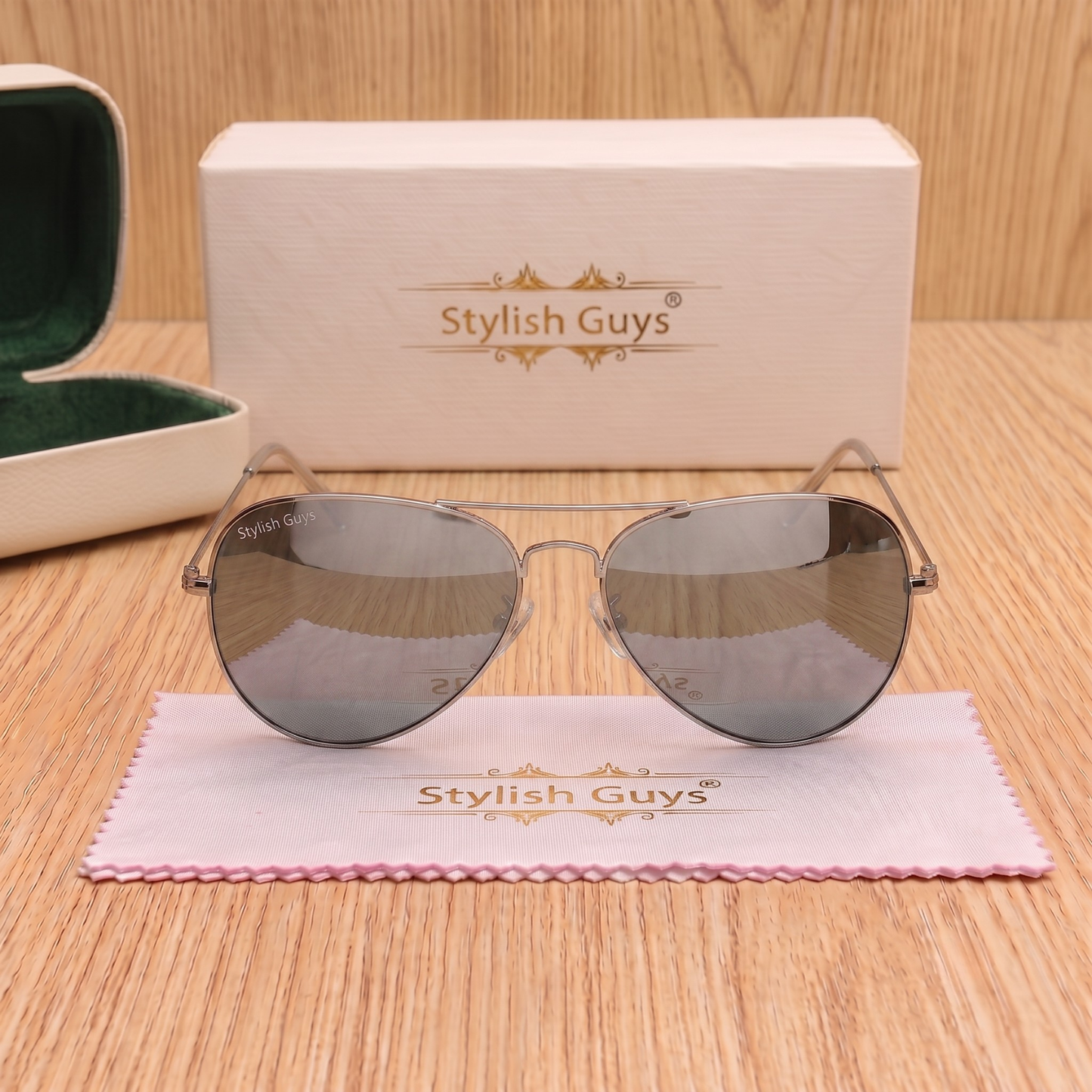 Sunglasses For Men With Silver Mercury Glass & Silver Frame 3026 Aviator Sunglass By Sunglasses Deal