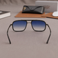 Sunglasses For Men With Blue Shade Glass & Black Frame 4413 Square Sunglass By Sunglasses Deal
