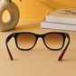 Sunglasses For Men With Brown Shade Glass & Black Frame 4195 Square Sunglass By Sunglasses Deal