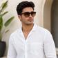 Sunglasses For Men With Brown Shade Glass & Black Frame 4195 Square Sunglass By Sunglasses Deal