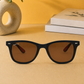 Sunglasses For Men With Brown Glass & Black Frame 4195 Square Sunglass By Sunglasses Deal