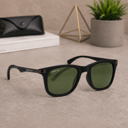 Sunglasses For Men With Green Glass & Black Frame 4287 Square Sunglass By Sunglasses Deal