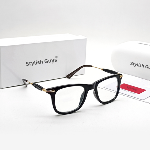 New Fancy Latest Fix Nosed Trending Day-Night mirror & Golden frame Square With Spring Ingis Flexible Frame Hot Favourite Sunglass For Men, Women & Unisex. ( SG - 2148 )