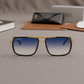 Sunglasses For Men With Aqua Blue Shade Glass & Golden Frame 4413 Square Sunglass By Sunglasses Deal