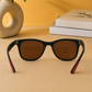 Sunglasses For Men With Brown Glass & Black Frame 4195 Square Sunglass By Sunglasses Deal