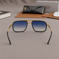 Sunglasses For Men With Aqua Blue Shade Glass & Golden Frame 4413 Square Sunglass By Sunglasses Deal