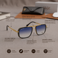 Sunglasses For Men With Aqua Blue Shade Glass & Golden Frame 4413 Square Sunglass By Sunglasses Deal