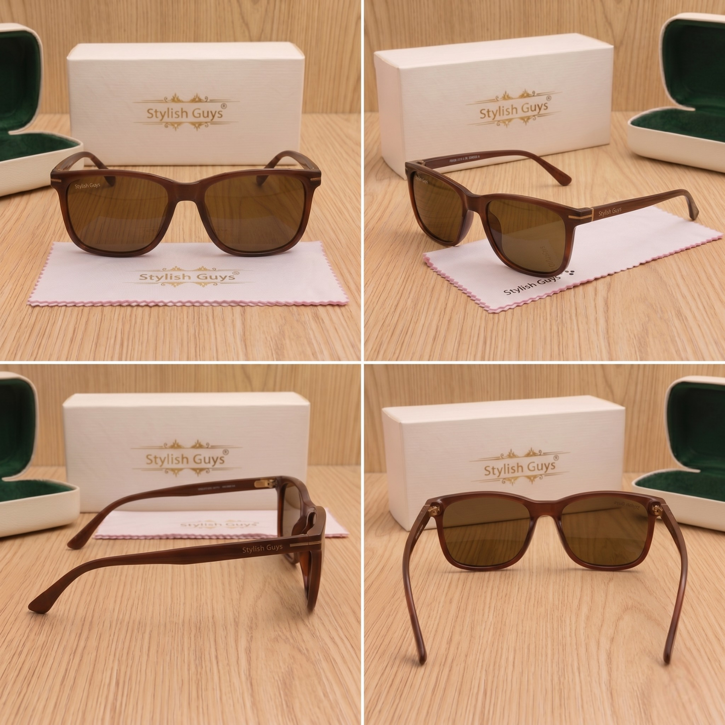 Sunglasses For Men With Brown Glass & Brown Frame 4708 Square Sunglass By Sunglasses Deal