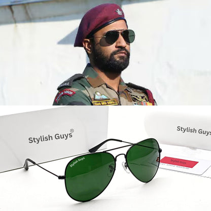 Sunglasses For Men With Green Glass & Black Frame 3026 Aviator Sunglass By Sunglasses Deal