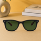 Sunglasses For Men With Green Glass & Black Frame 4195 Square Sunglass By Sunglasses Deal