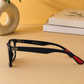 Sunglasses For Men With Clear Glass & Black Frame 4195 Square Sunglass By Sunglasses Deal