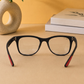 Sunglasses For Men With Clear Glass & Black Frame 4195 Square Sunglass By Sunglasses Deal