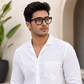 Sunglasses For Men With Clear Glass & Black Frame 4195 Square Sunglass By Sunglasses Deal