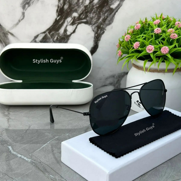 New Fancy Latest Flexible Nosed Trending B2 Black Mirror & Black Frame Aviator With Metal Frame Hot Favourite Sunglass For Men, Women & Unisex. ( SG - 3026 )