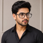 Sunglasses For Men With Clear Glass & Black Frame 4413 Square Sunglass By Sunglasses Deal