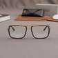 Sunglasses For Men With Clear Glass & Golden Frame 4413 Square Sunglass By Sunglasses Deal