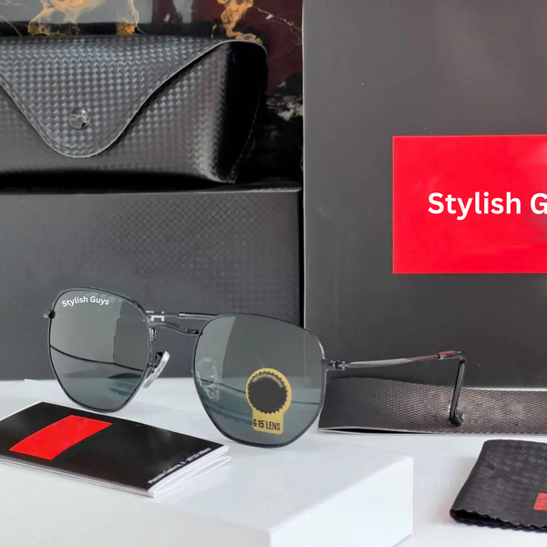 Top Trendy Hot New Stylish Attractive Black & Black 3548 Evergreen UV Protected Sunglasses For King's Men & Women