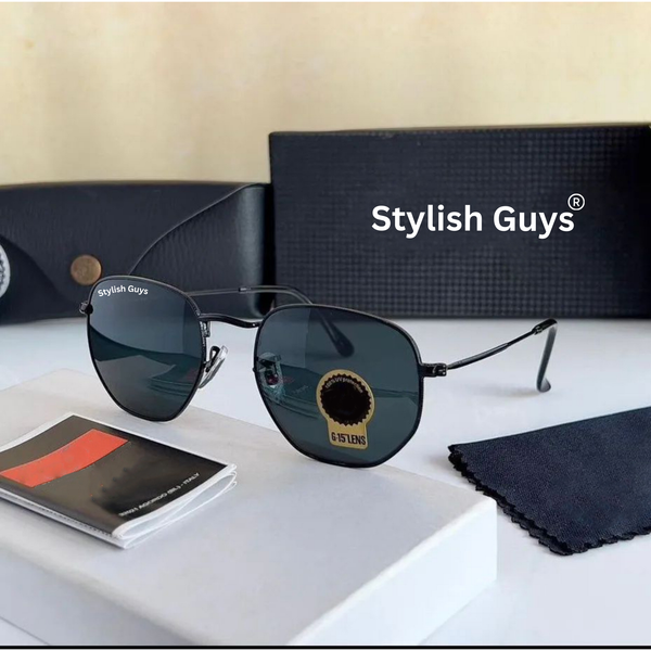 Top Trendy Hot New Stylish Attractive Black & Black 3548 Evergreen UV Protected Sunglasses For King's Men & Women