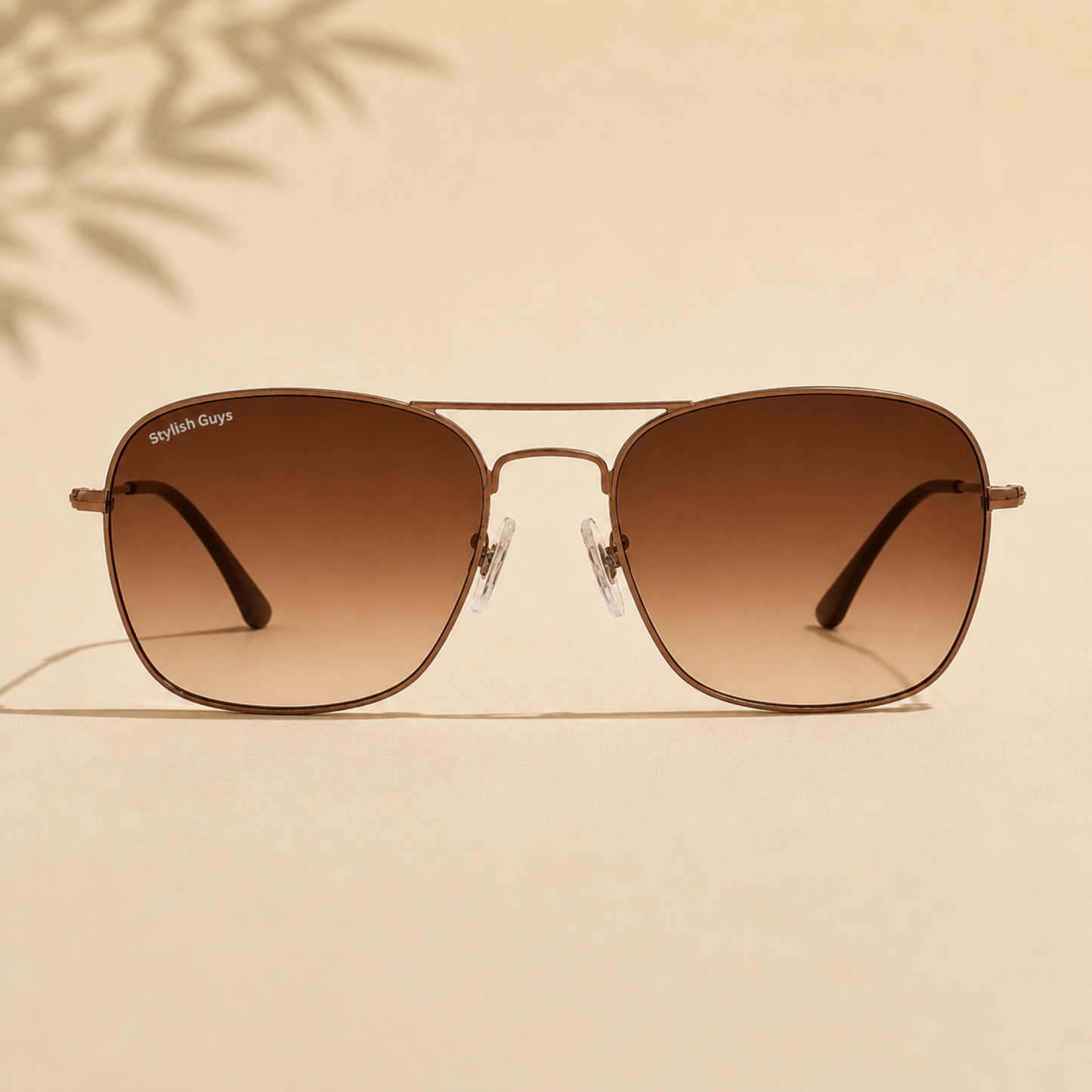 Sunglasses For Men With Brown Shade Glass & Brown Frame 3136 Square Sunglass By Sunglasses Deal