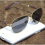 Sunglasses For Men With Black Glass & Golden Frame 3517 Aviator Oval Sunglass By Sunglasses Deal